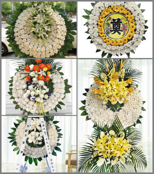 湖南邵阳洞口县竹市镇高丰村花圈速递